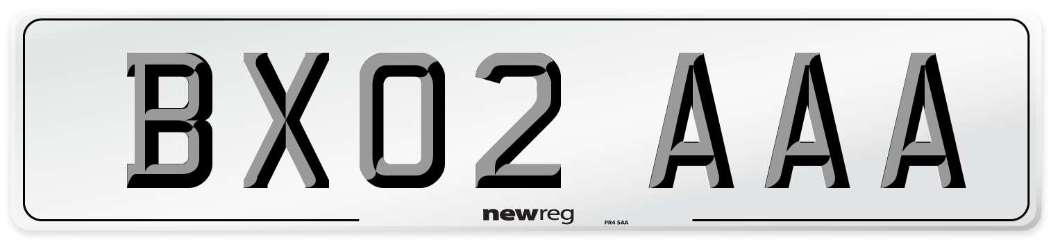 BX02 AAA Number Plate from New Reg